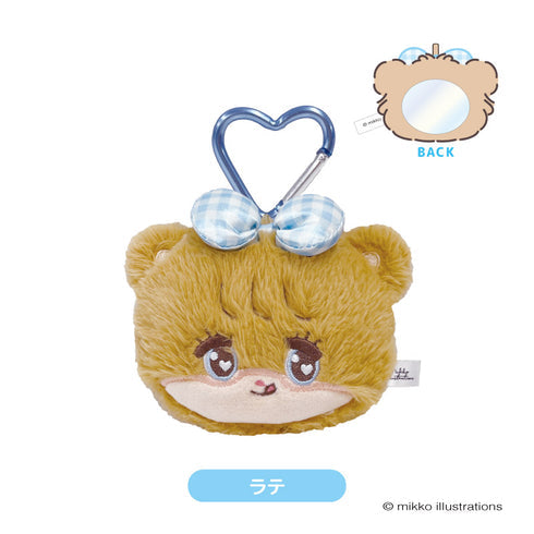 mikko illustrations もふもふミラーマスコット ラテ [ティー・シー・ピー][GOODS]