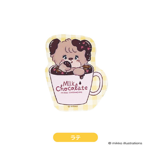 mikko illustrations ステッカー ラテ [ティー・シー・ピー][GOODS]