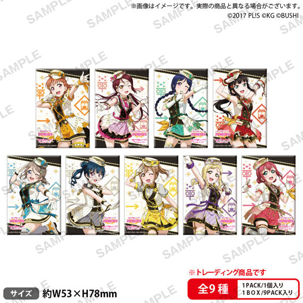 ラブライブ!スクールアイドルフェスティバル しかくい缶バッジコレクション Aqours トレインver. 1個[ブシロード クリエイティブ][トレーディング][新作]