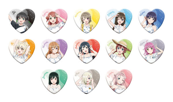 ラブライブ!虹ヶ咲学園スクールアイドル同好会 ハート形キャラバッジコレクション 1箱13個入り [ムービック][トレーディング]