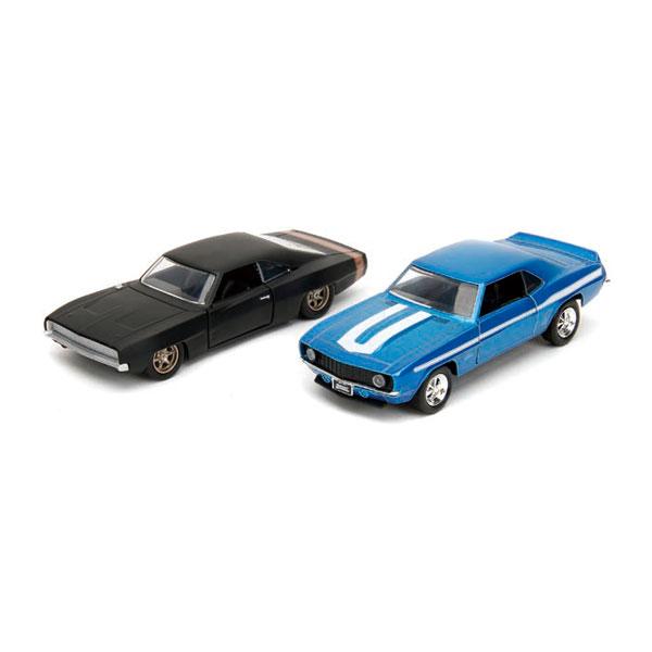 ワイルド・スピード 1/32 スケール ダイキャストミニカー ツインパック  1968 DODGE CHARGER WIDE BODY&amp;1969 CHEVY CAMARO [JADA  TOYS][フィギュア]