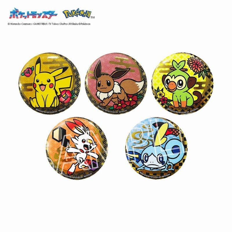 ポケット モンスター 切り絵シリーズ 箔押し缶バッジ A 1箱5個入り [ツインクル][トレーディング]