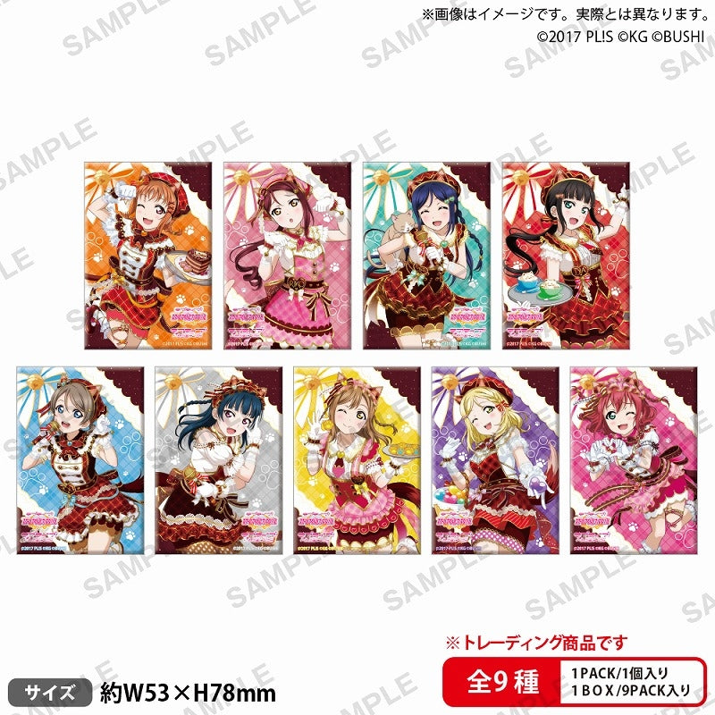 ラブライブ!スクールアイドルフェスティバル しかくい缶バッジコレクション Aqours ネコカフェver. 1個 [ブシロード クリエイティブ][トレーディング]