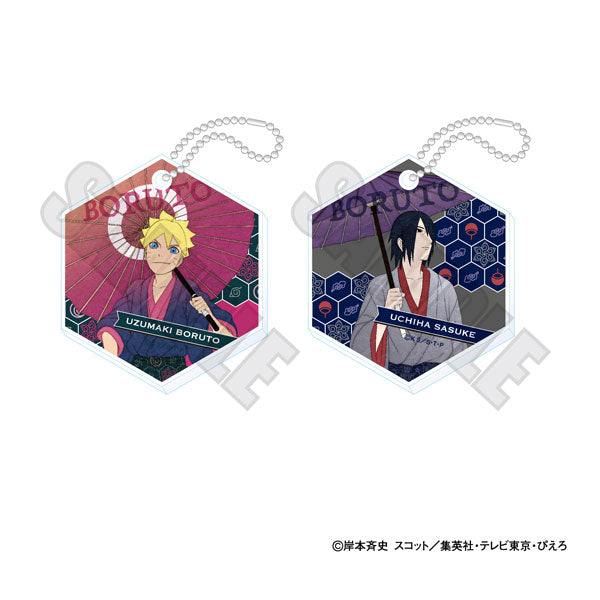 BORUTO-ボルト- NARUTO NEXT GENERATIONS  きらきらアクリルキーホルダー2個セット 百物語ver. うずまきボルト・うちはサスケ[KADOKAWA][GOODS][新作]